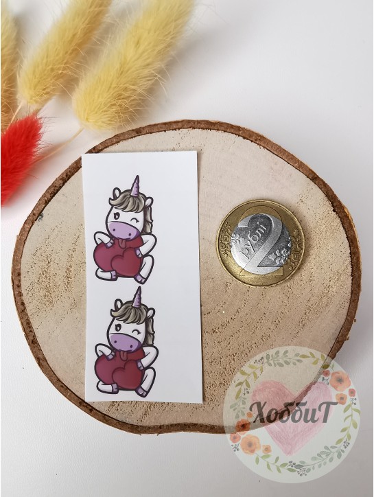 Термонаклейки цветные для бантиков №76, 1 пара